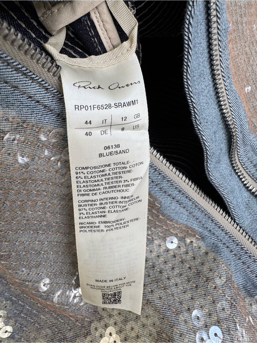 Rick Owens Strapless Metallic Silver Sequin Dress - Picture 2 of 5